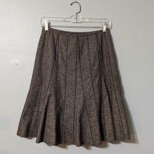 Ann Taylor Brown Tweed Skirt